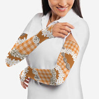 Orange Hawaii Tiare and Shell Lei Arm Sleeves Hawaiian Palaka Luxury Vibes LT14 - Polynesian Pride