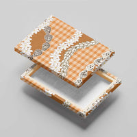Orange Hawaii Tiare and Shell Lei Canvas Wall Art Hawaiian Palaka Luxury Vibes LT14 - Polynesian Pride