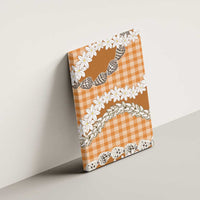 Orange Hawaii Tiare and Shell Lei Canvas Wall Art Hawaiian Palaka Luxury Vibes LT14 - Polynesian Pride