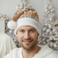 Orange Hawaii Tiare and Shell Lei Christmas Santa Hat Hawaiian Palaka Luxury Vibes - Polynesian Pride