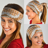 Orange Hawaii Tiare and Shell Lei Neck Gaiter Hawaiian Palaka Luxury Vibes LT14 - Polynesian Pride