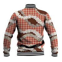 Red Hawaii Tiare and Shell Lei Baseball Jacket Hawaiian Palaka Luxury Vibes LT14 - Polynesian Pride