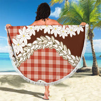 Red Hawaii Tiare and Shell Lei Beach Blanket Hawaiian Palaka Luxury Vibes - Polynesian Pride