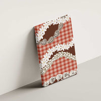 Red Hawaii Tiare and Shell Lei Canvas Wall Art Hawaiian Palaka Luxury Vibes LT14 - Polynesian Pride