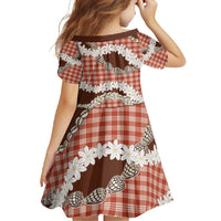 Red Hawaii Tiare and Shell Lei Family Matching Summer Maxi Dress and Hawaiian Shirt Hawaiian Palaka Luxury Vibes - Polynesian Pride