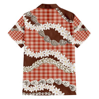 Red Hawaii Tiare and Shell Lei Family Matching Tank Maxi Dress and Hawaiian Shirt Hawaiian Palaka Luxury Vibes - Polynesian Pride