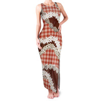 Red Hawaii Tiare and Shell Lei Family Matching Tank Maxi Dress and Hawaiian Shirt Hawaiian Palaka Luxury Vibes - Polynesian Pride
