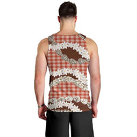 Red Hawaii Tiare and Shell Lei Men Tank Top Hawaiian Palaka Luxury Vibes LT14 - Polynesian Pride