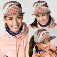 Red Hawaii Tiare and Shell Lei Mesh Trucker Cap Hawaiian Palaka Luxury Vibes LT14 - Polynesian Pride