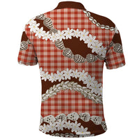 Red Hawaii Tiare and Shell Lei Polo Shirt Hawaiian Palaka Luxury Vibes LT14 - Polynesian Pride