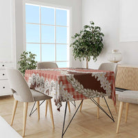 Red Hawaii Tiare and Shell Lei Tablecloth Hawaiian Palaka Luxury Vibes LT14 - Polynesian Pride