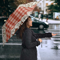 Red Hawaii Tiare and Shell Lei Umbrella Hawaiian Palaka Luxury Vibes LT14 - Polynesian Pride