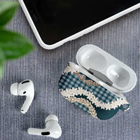 Dark Cyan Hawaii Tiare and Shell Lei AirPods Case Hawaiian Palaka Luxury Vibes LT14 - Polynesian Pride