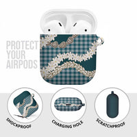 Dark Cyan Hawaii Tiare and Shell Lei AirPods Case Hawaiian Palaka Luxury Vibes LT14 - Polynesian Pride