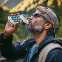 Dark Cyan Hawaii Tiare and Shell Lei 4 in 1 Can Cooler Tumbler Hawaiian Palaka Luxury Vibes - Polynesian Pride