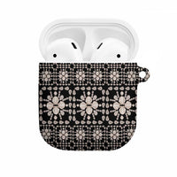 Aloha Hawaii Shell Quilt AirPods Case Seamless Style LT14 Black - Polynesian Pride