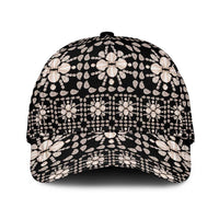 Aloha Hawaii Shell Quilt Classic Cap Seamless Style LT14 Universal Fit Black - Polynesian Pride