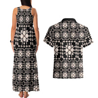 Aloha Hawaii Shell Quilt Couples Matching Tank Maxi Dress and Hawaiian Shirt Seamless Style LT14 - Polynesian Pride