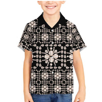 Aloha Hawaii Shell Quilt Family Matching Mermaid Dress and Hawaiian Shirt Seamless Style - Polynesian Pride