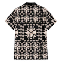 Aloha Hawaii Shell Quilt Family Matching Off The Shoulder Long Sleeve Dress and Hawaiian Shirt Seamless Style - Polynesian Pride