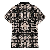 Aloha Hawaii Shell Quilt Family Matching Off The Shoulder Long Sleeve Dress and Hawaiian Shirt Seamless Style - Polynesian Pride