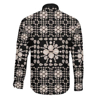 Aloha Hawaii Shell Quilt Family Matching Off The Shoulder Long Sleeve Dress and Hawaiian Shirt Seamless Style - Polynesian Pride
