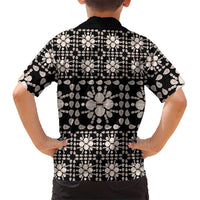 Aloha Hawaii Shell Quilt Family Matching Off Shoulder Short Dress and Hawaiian Shirt Seamless Style - Polynesian Pride