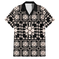 Aloha Hawaii Shell Quilt Family Matching Off Shoulder Short Dress and Hawaiian Shirt Seamless Style - Polynesian Pride