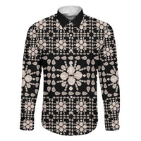 Aloha Hawaii Shell Quilt Family Matching Off Shoulder Short Dress and Hawaiian Shirt Seamless Style - Polynesian Pride