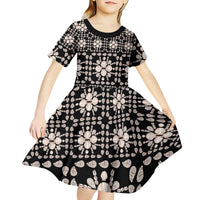 Aloha Hawaii Shell Quilt Kid Short Sleeve Dress Seamless Style LT14 - Polynesian Pride