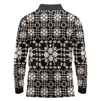 Aloha Hawaii Shell Quilt Long Sleeve Polo Shirt Seamless Style - Polynesian Pride