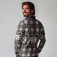 Aloha Hawaii Shell Quilt Long Sleeve Polo Shirt Seamless Style - Polynesian Pride