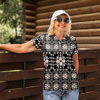 Aloha Hawaii Shell Quilt Women Polo Shirt Seamless Style LT14 - Polynesian Pride