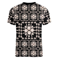 Aloha Hawaii Shell Quilt Women V-Neck T-Shirt Seamless Style LT14 - Polynesian Pride