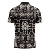 Aloha Hawaii Shell Quilt Zipper Polo Shirt Seamless Style LT14 - Polynesian Pride