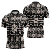 Aloha Hawaii Shell Quilt Zipper Polo Shirt Seamless Style LT14 - Polynesian Pride