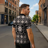 Aloha Hawaii Shell Quilt Zipper Polo Shirt Seamless Style LT14 - Polynesian Pride
