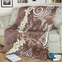 Mocha Mousse Polynesian Tribal Frangipani Tropical Vibe Blanket LT14 - Polynesian Pride