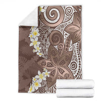 Mocha Mousse Polynesian Tribal Frangipani Tropical Vibe Blanket LT14 - Polynesian Pride
