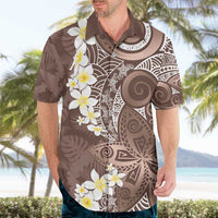 Mocha Mousse Polynesian Tribal Frangipani Tropical Vibe Hawaiian Shirt LT14 - Polynesian Pride