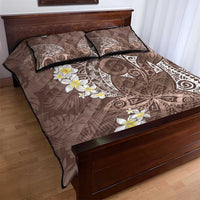 Mocha Mousse Polynesian Tribal Frangipani Tropical Vibe Quilt Bed Set LT14 - Polynesian Pride