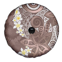 Mocha Mousse Polynesian Tribal Frangipani Tropical Vibe Spare Tire Cover LT14 - Polynesian Pride