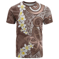 Mocha Mousse Polynesian Tribal Frangipani Tropical Vibe T Shirt