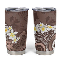 Mocha Mousse Polynesian Tribal Frangipani Tropical Vibe Tumbler Cup LT14 Mocha Mousse - Polynesian Pride