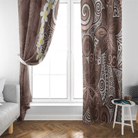 Mocha Mousse Polynesian Tribal Frangipani Tropical Vibe Window Curtain LT14 - Polynesian Pride
