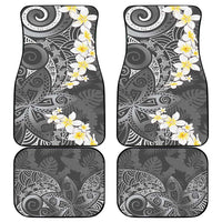 Gray Polynesian Tribal Frangipani Tropical Vibe Car Mats LT14 - Polynesian Pride