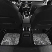 Gray Polynesian Tribal Frangipani Tropical Vibe Car Mats LT14 Set 2pcs - Back Gray - Polynesian Pride