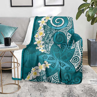 Cyan Polynesian Tribal Frangipani Tropical Vibe Blanket LT14 - Polynesian Pride