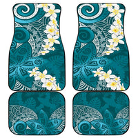 Cyan Polynesian Tribal Frangipani Tropical Vibe Car Mats LT14 - Polynesian Pride