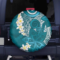 Cyan Polynesian Tribal Frangipani Tropical Vibe Spare Tire Cover LT14 No hole Cyan - Polynesian Pride
